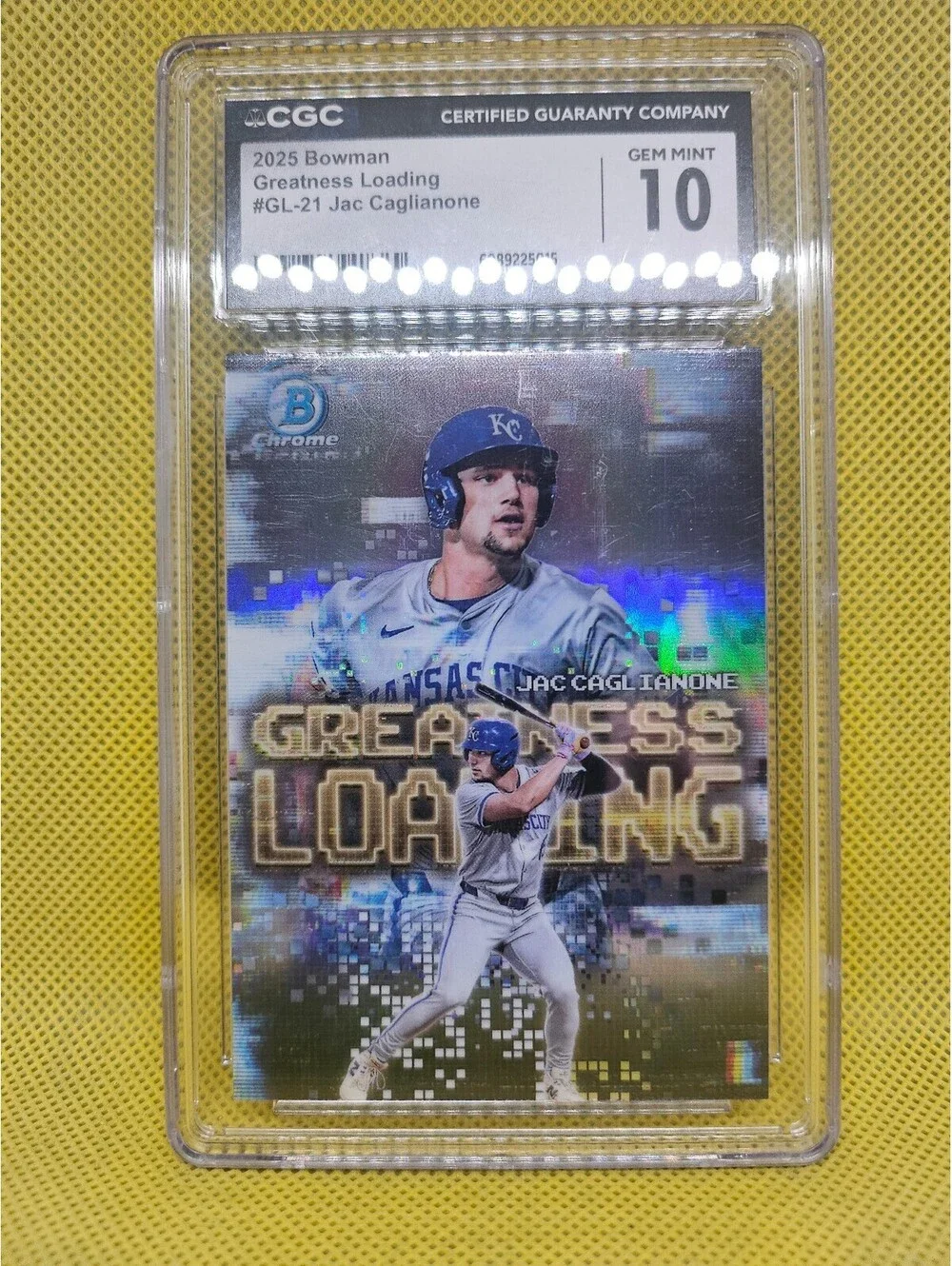 Jac Caglianone (PSA 10 Beckett) #GL-21 - 2025 Bowman Greatness Loading - Royals